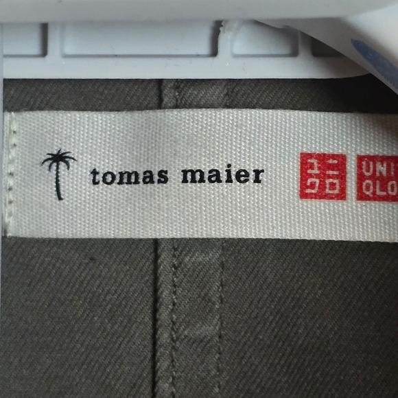 Tomas Maier Uniqlo Cotton Utility Jacket Women Drawstring Waist Olive XS